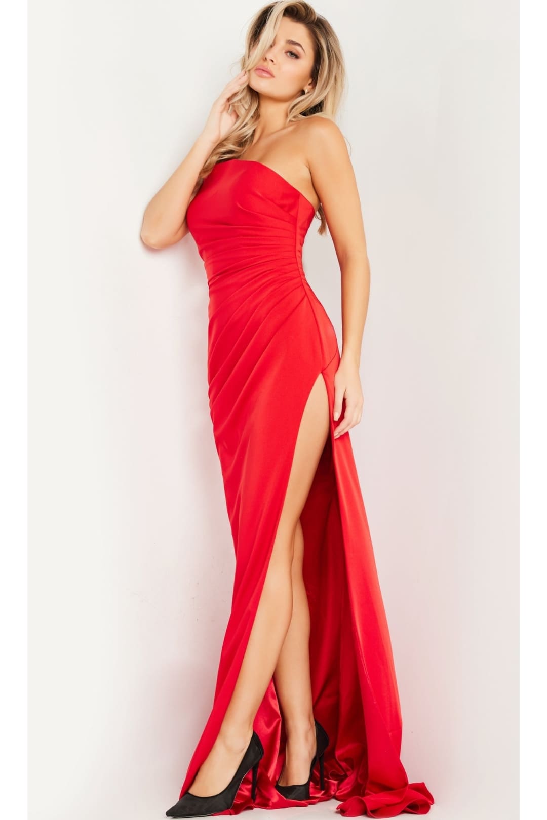 Jovani Strapless Long Satin Formal Dress 26166 - Prom
