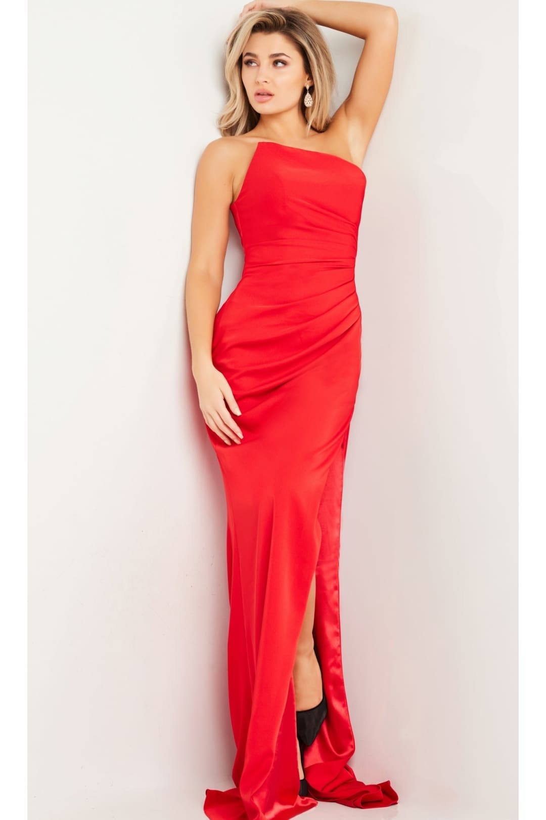 Jovani Strapless Long Satin Formal Dress 26166 - Prom