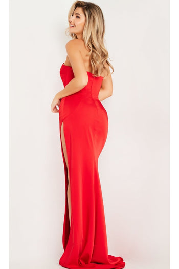 Jovani Strapless Long Satin Formal Dress 26166 - Prom