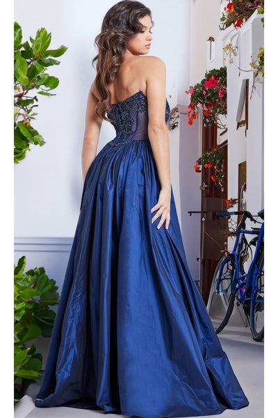 Jovani Strapless Long Taffeta Prom Dress 26114 - Prom