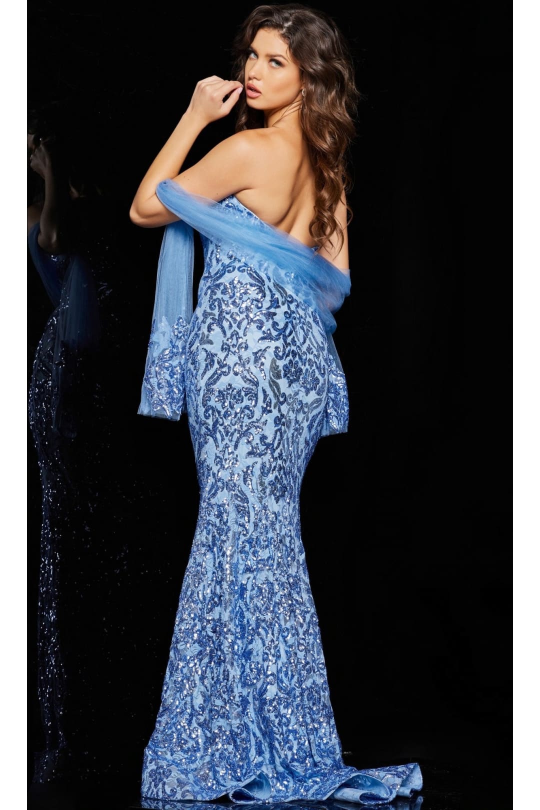 Jovani Strapless Sequin Long Prom Dress 05054 - Apparel & Accessories > Clothing > Dresses