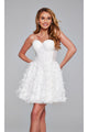 Jovani Strapless Short White Hoco Dress 38248 - Apparel & Accessories > Clothing > Dresses