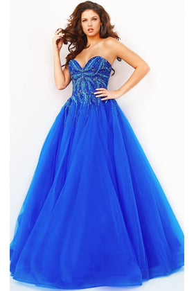 Jovani Strapless Sweetheart Long Prom Gown 07946