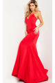 Jovani Strapless Twist-Front Long Prom Dress 23556 - Red / Prom