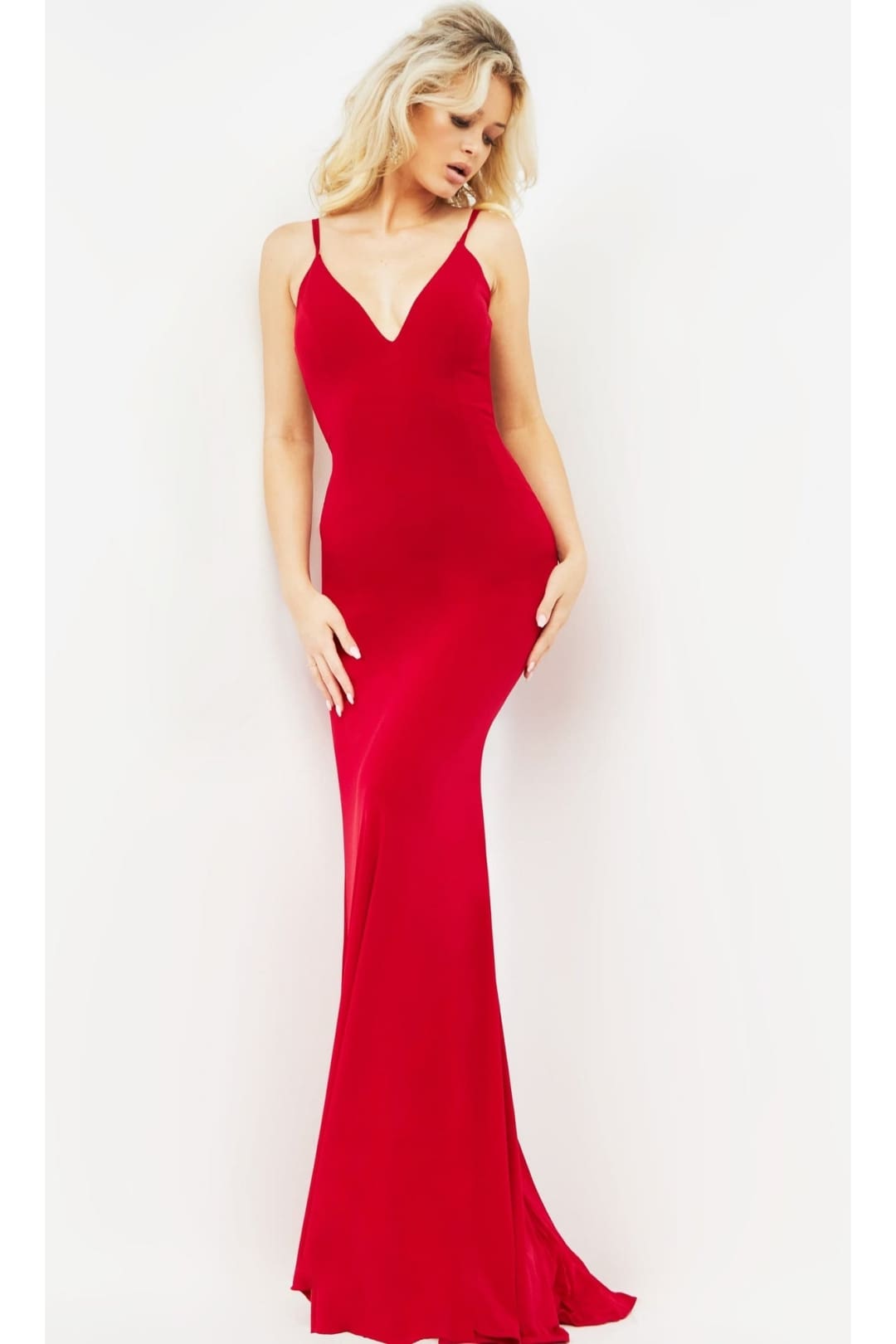 Jovani Strappy-Back Long Jersey Prom Dress 00512 - Apparel & Accessories > Clothing > Dresses