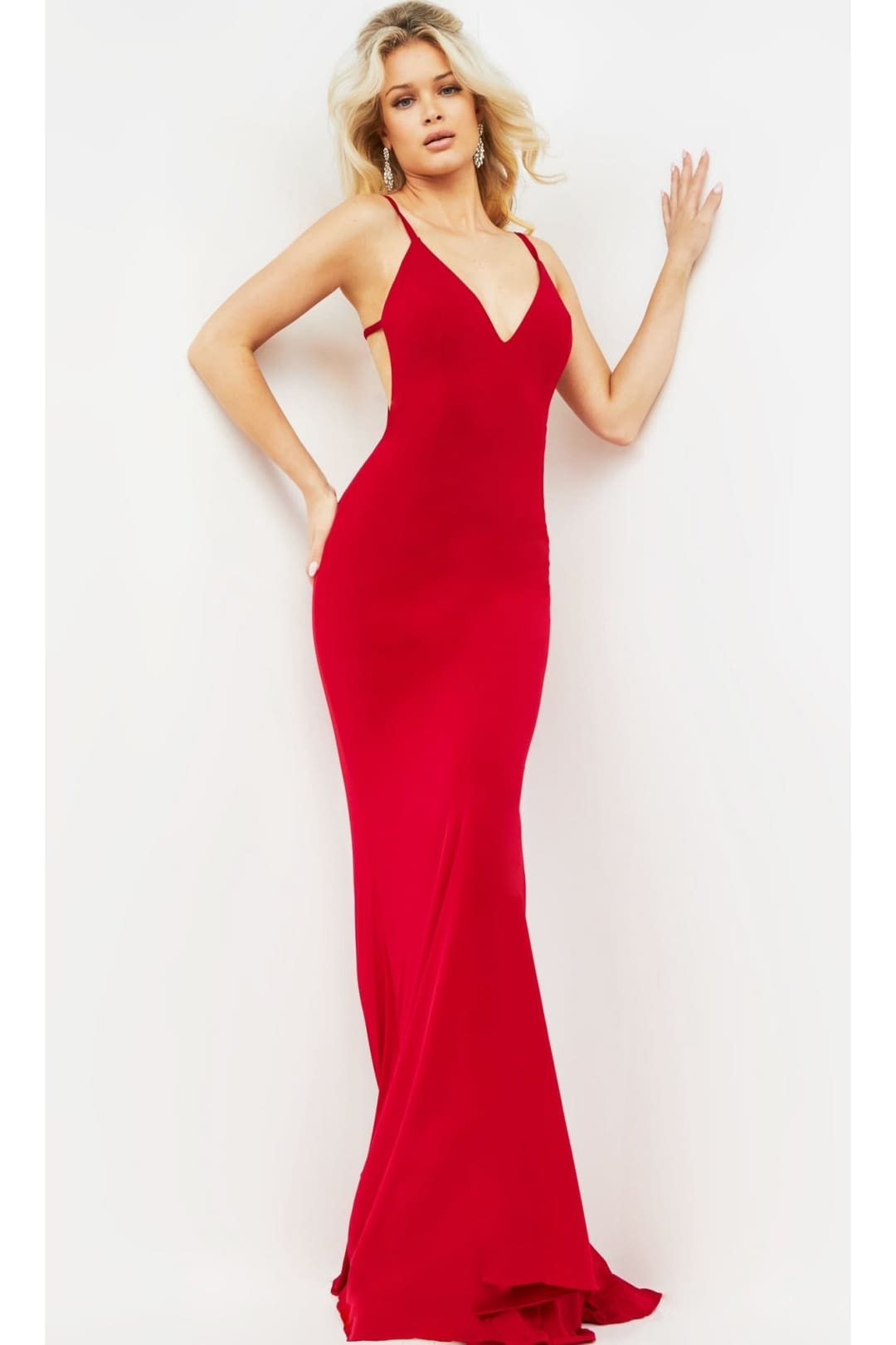 Jovani Strappy-Back Long Jersey Prom Dress 00512 - Apparel & Accessories > Clothing > Dresses