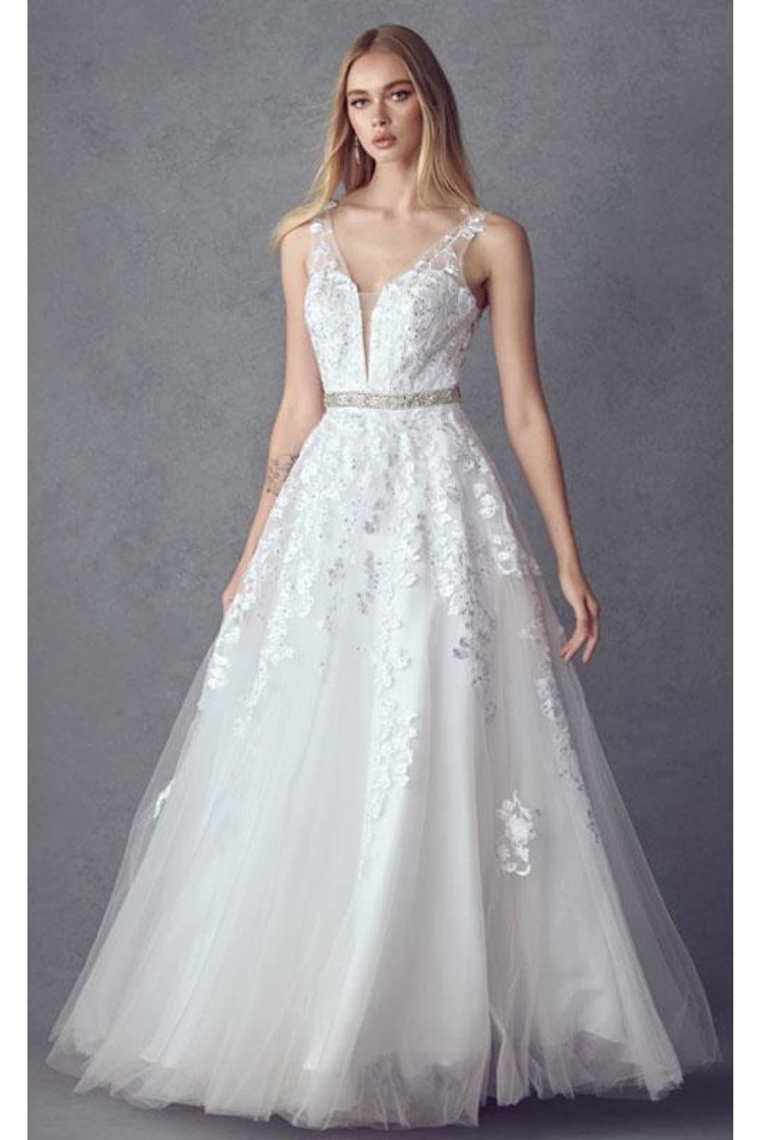 A-line Formal Wedding Dresses - WHITE / XS