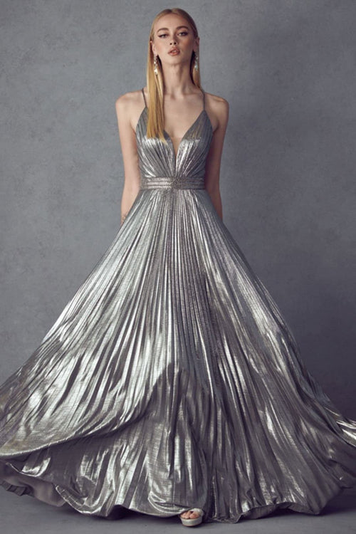 Pleated Red Carpet Stunning Dress