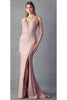 Strappy Formal Evening Gown - ROSE GOLD / XS