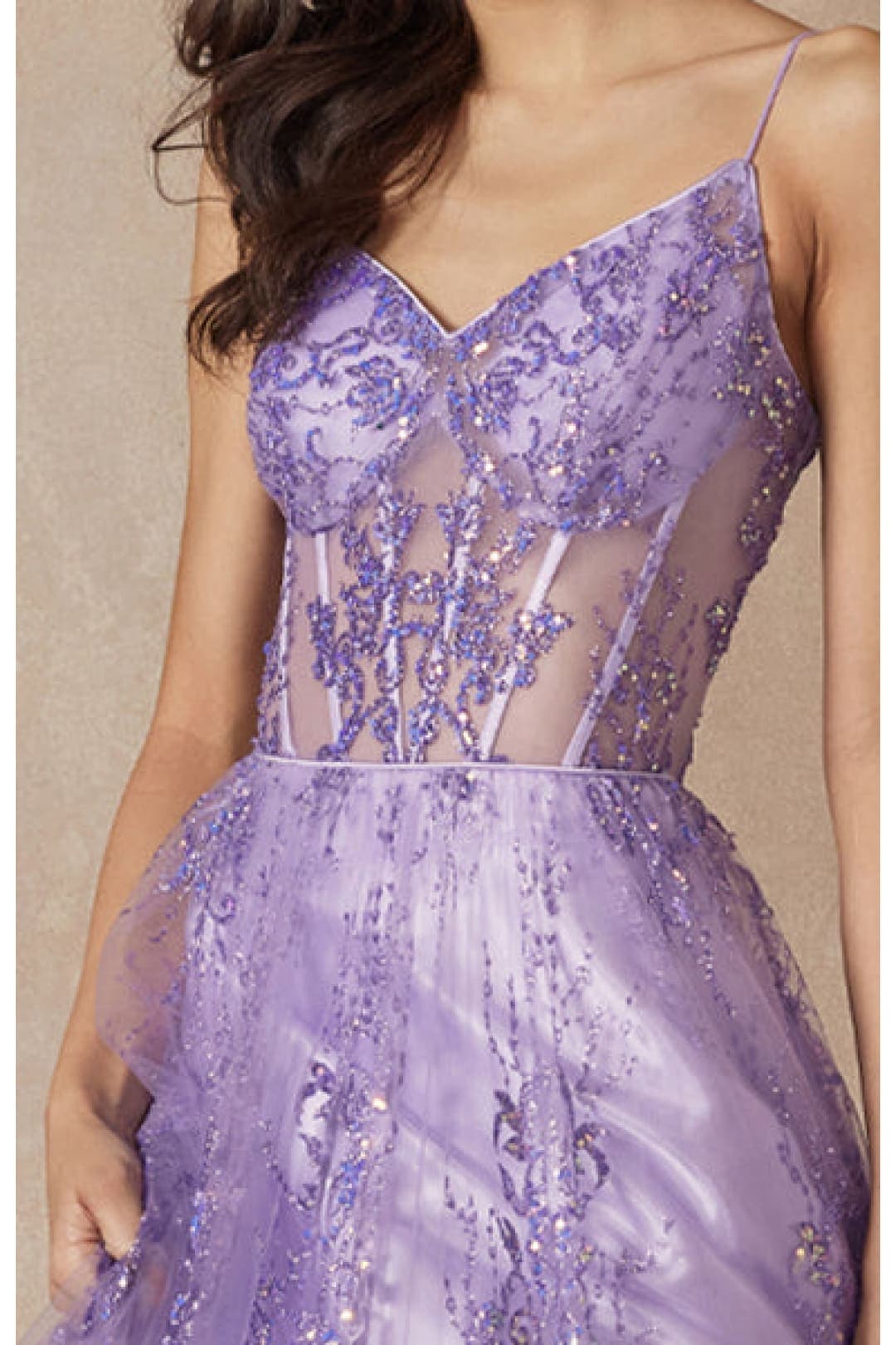La Merchandise LAT2414 Glitter Special Occasion Corset Formal Gown