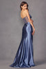 Juliet 2416 Sheer bodice Cowl neck Strapless Simple Bridesmaids Gown