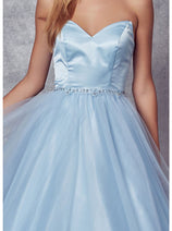 Juliet 265 Sweetheart Strapless Long Pageant Formal Gown