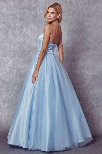 Pageant Formal Gown - ICE BLUE / XS