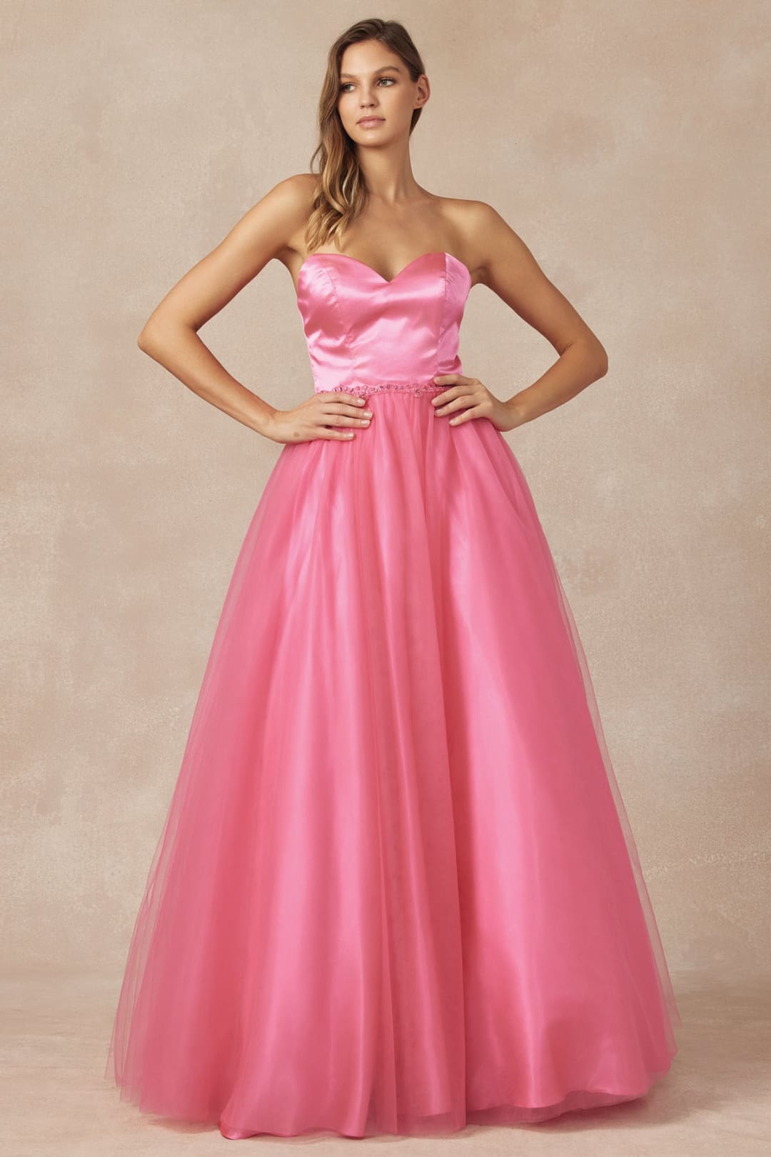 Sweet 16 Birthday Party Dress in HOT PINK Style 265 Ball Gown HOT PINK / 2XL