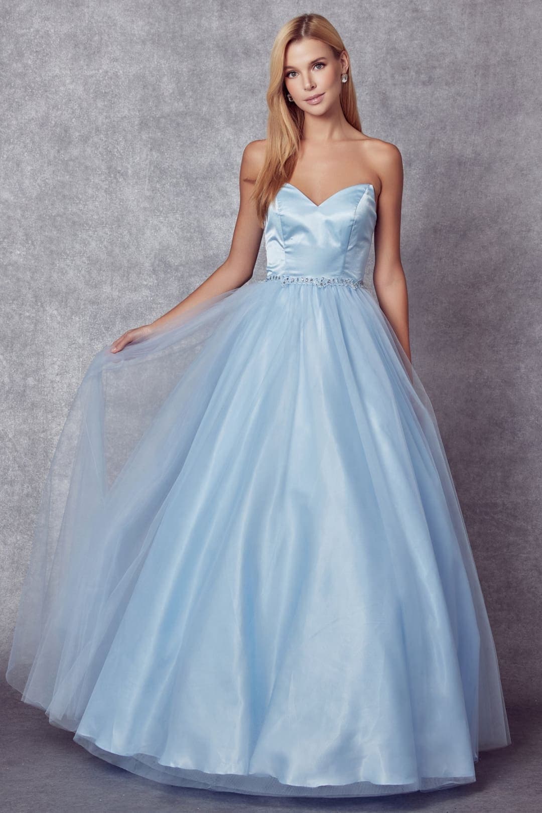 Sweet 16 Birthday Party Dress in ICE BLUE Style 265 Ball Gown ICE BLUE / XS Sweet 16 Birthday Party Dress in ICE BLUE Style 265 Ball Gown ICE BLUE / XS