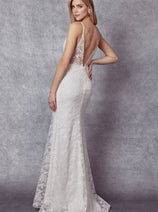 Juliet 272W Spaghetti Straps V-neck Wedding Reception Bridal Gown