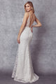 Juliet 272B Spaghetti Straps V-neck Wedding Reception Bridal Gown - OFF WHITE / XS