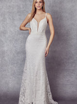Juliet 272W Spaghetti Straps V-neck Wedding Reception Bridal Gown