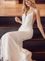 Juliet 272W Spaghetti Straps V-neck Wedding Reception Bridal Gown