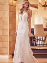 Juliet 272W Spaghetti Straps V-neck Wedding Reception Bridal Gown
