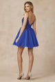 Juliet 863 Lace Applique Corset Bone Short Homecoming Mesh Dress