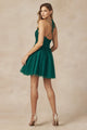 Juliet 864 Dual Staguetti Straps A-line Mesh Short Bridesmaids Dress