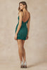 Juliet 870 V-neck Embellishment Cocktail Spaghetti Straps Short Dress