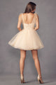 Juliet 881 Feathers A-line Glitter Sweetheart Cocktail Tulle Dress