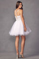 Juliet 883 Dual Straps A-line Cocktail Sheer Bodice Dress