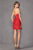 Juliet 896 Ruched Cowl Neck Fitted Spaghetti Straps Party Dress