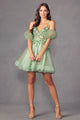 Juliet 901 Sequin Butterfly Embroidered - GREEN / XS