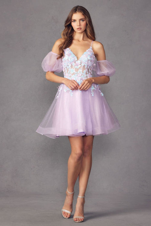 Juliet 901 Sequin Butterfly Embroidered - LAVENDER / XS