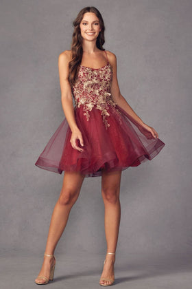 Burgundy Bridesmaid Dresses-Inexpensive Juliet 902 3D Butterfly