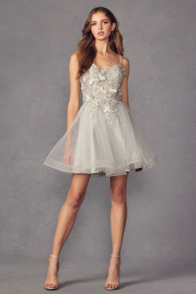 Silver Bridesmaid Dresses-Inexpensive Juliet 902 3D Butterfly