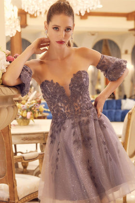 Grey Purple Bridesmaid Dresses-Inexpensive Juliet 909 Sweetheart Corset