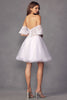 Juliet 909 Sweetheart Corset Detachable Sleeves Cocktail Short Dress