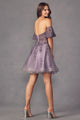 Juliet 909 Sweetheart Corset Detachable Sleeves Cocktail Short Dress