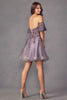 Juliet 909 Sweetheart Corset Detachable Sleeves Cocktail Short Dress