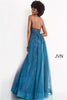 JVN by Jovani JVN02266 Plunging V-neck A-Line Prom Evening Dress