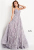 JVN by Jovani JVN02266 Plunging V-neck A-Line Prom Evening Dress - LILAC / 4