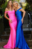 JVN by Jovani JVN07639 Off Shoulder Maid of Honor Mermaid Evening Gown