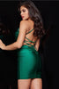 JVN by Jovani JVN09863 Sexy Strappy Exposed Back Fitted Mini Hoco Dress