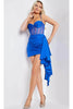 JVN by Jovani JVN36668 Sweetheart Sheer Corset Mini Ruched Dress