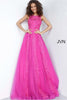 JVN by Jovani JVN59046 Sleeveless Embroidered A-Line Prom Evening Gown - FUCHSIA / 8