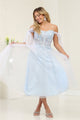 Kentucky Derby Back Zipper Tea-Length Hem Dress By May Queen MQ2089 - Dress