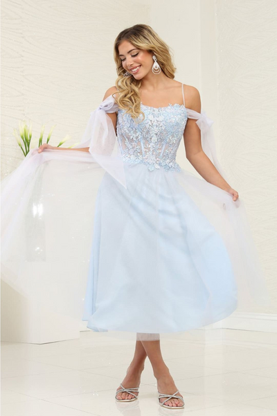 Kentucky Derby Dress Race Outfit in Baby Blue By May Queen MQ2089