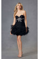 Kentucky Derby Beaded Strapless Ruffled Dress in Black By Juliet JT705 - Dress