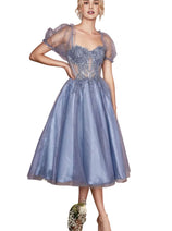 Kentucky Derby Dress 2025 Smoky Blue Race Outfit Gown