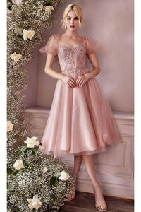 Kentucky Derby Dress Race Outfit in Blush by Ladivine CD0187 - Blush / XS - Prom