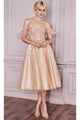 Kentucky Derby Dress Race Outfit in Champagne by Ladivine CD0187 - Champagne / XS - Prom